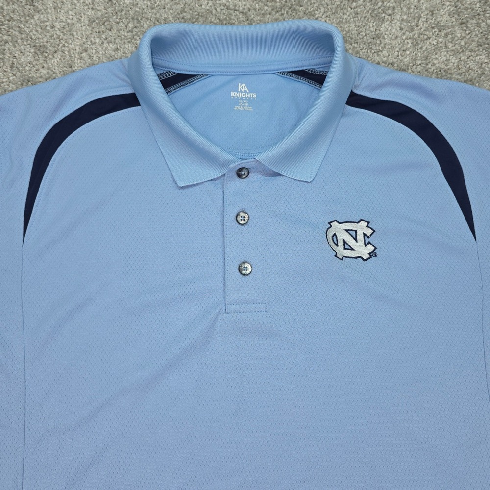 Knights Apparel UNC Tar Heels Polo Shirt Mens XL Carolina Blue North Carolina